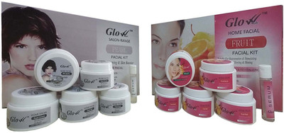 

Glow Right (PEARL Facial Kit 300g + FRUIT Facial Kit 300g) 600 g(Set of 6)