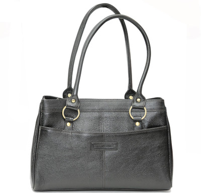 

Armaan Leather Hand-held Bag(Black)