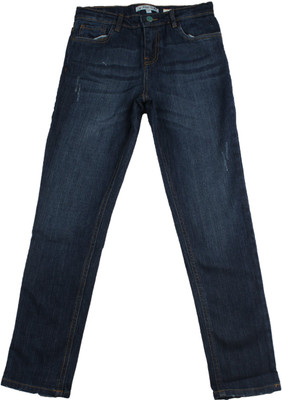 Allen Solly Junior Slim Boys Blue Jeans, Mid blue