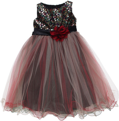 

Magic Fairy Midi/Knee Length Party Dress(Black, Sleeveless, Red