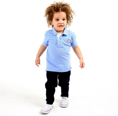 

Cherry Crumble California Boys Solid Cotton T Shirt(Blue, Pack of 1, Blue green