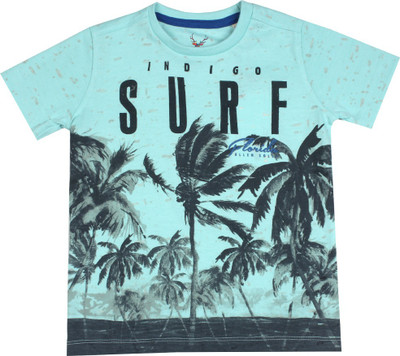 

Allen Solly Junior Boys Printed Cotton, Polyester T Shirt(Light Blue, Pack of 1, Mint blue