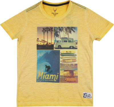 

Allen Solly Junior Boys Printed Cotton T Shirt(Yellow, Pack of 1, Citrus
