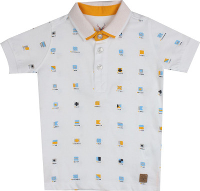 

Allen Solly Junior Boys Printed Cotton T Shirt(White, Pack of 1, Optical white