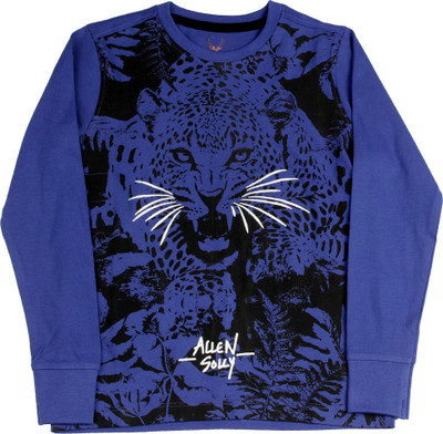 

Allen Solly Junior Boys Printed Cotton T Shirt(Blue, Pack of 1