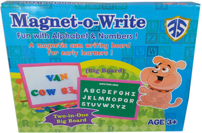 

HALO NATION Magnetic cum Writing Board with Alplabets & Number - For early learner kids (42 X 31 cm)(Green)