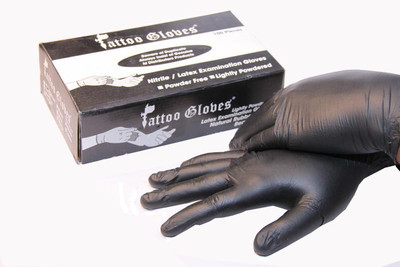 

Mumbai Tattoo Black Nitrile Gloves Nitrile Surgical Gloves(Pack of 100)