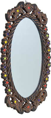 

Fab Handicraft Wooden Mirror 173 Decorative Mirror(Rectangle)