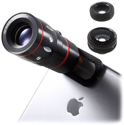 

Yantralay 4 in 1 Universal 10x Zoom Telephoto Clip On Mobile Camera Lens Mobile Phone Lens(Telephoto, Wide and Macro, Fisheye)