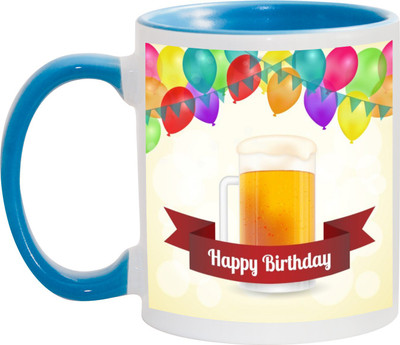 

Awesum Happy Birthday- Gifting Printed Gigh Quality Ceramic Mug(350 ml), Multicolor