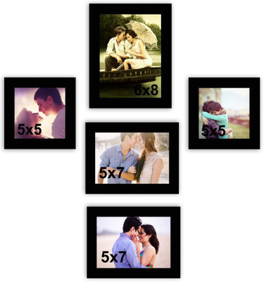 

MakeHomeHappy MDF Photo Frame(Black, 5 Photos)