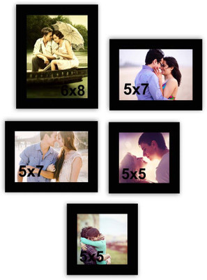 

MakeHomeHappy MDF Photo Frame(Black, 5 Photos)