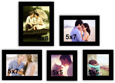 

MakeHomeHappy MDF Photo Frame(Black, 5 Photos)