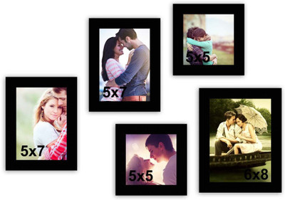 

MakeHomeHappy MDF Photo Frame(Black, 5 Photos)