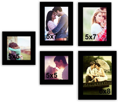 

MakeHomeHappy MDF Photo Frame(Black, 5 Photos)
