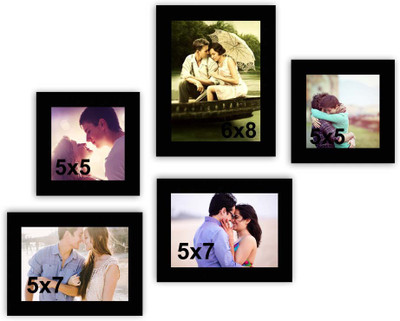 

MakeHomeHappy MDF Photo Frame(Black, 5 Photos)