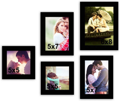 

MakeHomeHappy MDF Photo Frame(Black, 5 Photos)