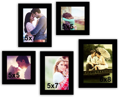 

MakeHomeHappy MDF Photo Frame(Black, 5 Photos)