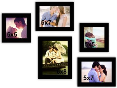 

MakeHomeHappy MDF Photo Frame(Black, 5 Photos)