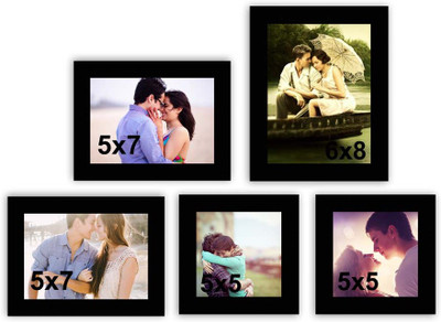 

MakeHomeHappy MDF Photo Frame(Black, 5 Photos)