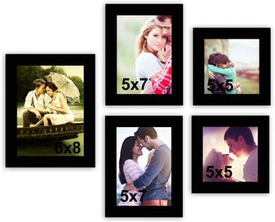 

MakeHomeHappy MDF Photo Frame(Black, 5 Photos)