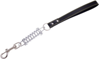 

SRI High Quality Dog Short Leash Lead Heavy Duty For Medium With Stainless Steel Buffer Shock Spring 43 cm Dog Chain Leash(Black)