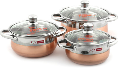 

KCL Cook & Serve Kadhai 15 cm with Lid(Stainless Steel), Silver