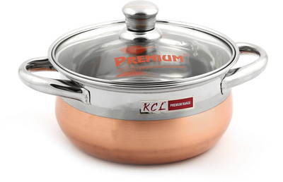 

KCL Cook & Serve Kadhai 15 cm with Lid(Stainless Steel), Silver
