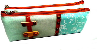 

Palakz Two Compartment Floral Design Pouch(Green)