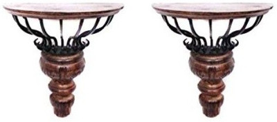 

Desi Karigar Wooden, Iron Wall Shelf(Number of Shelves - 2)