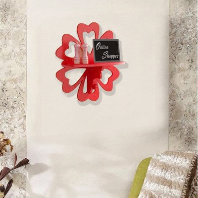 

Onlineshoppee Hermosa MDF Wall Shelf(Number of Shelves - 1, Red)