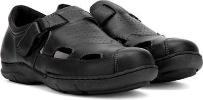 Hush Puppies Men Black Sports Sandals
