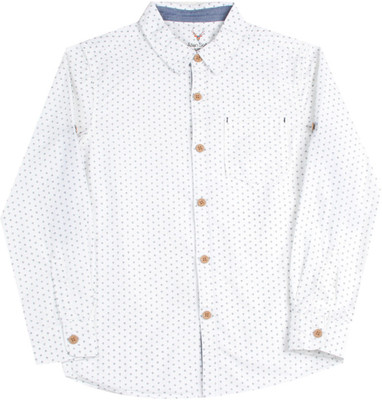

Allen Solly Junior Boys Printed Casual White Shirt
