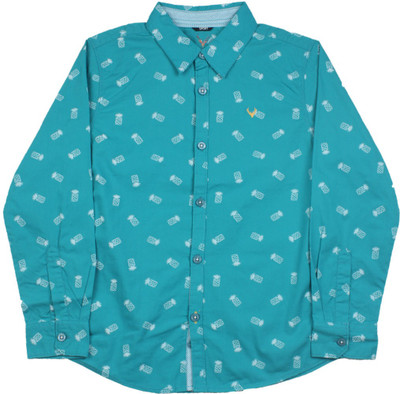 

Allen Solly Junior Boys Printed Casual Light Blue Shirt, Teal