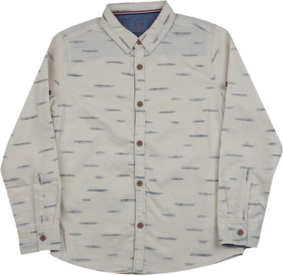 

Allen Solly Junior Boys Printed Casual Beige Shirt, Off white