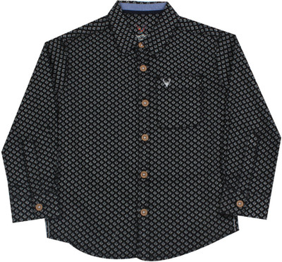 

Allen Solly Junior Boys Printed Casual Black Shirt