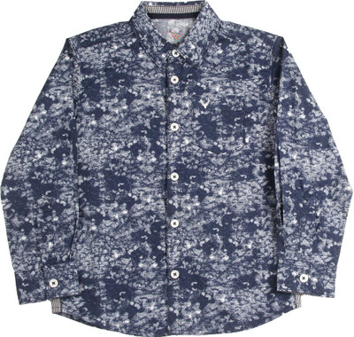

Allen Solly Junior Boys Printed Casual Blue Shirt, Navy