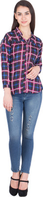 

Trueway Girl's Checkered Casual Multicolor Shirt