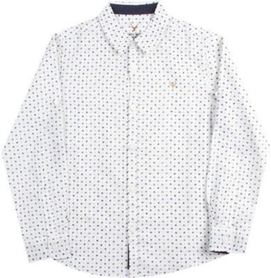 

Allen Solly Junior Boys Printed Casual White Shirt