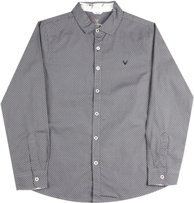 

Allen Solly Junior Boys Printed Casual Grey Shirt, Black