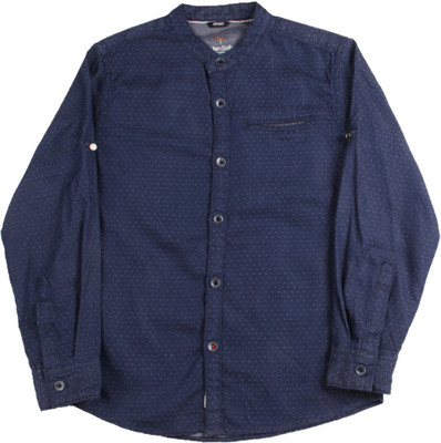 

Allen Solly Junior Boys Self Design Casual Blue Shirt, Navy