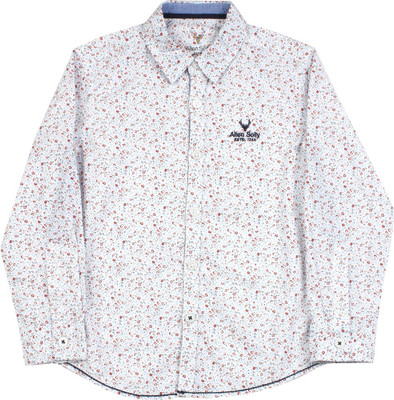 

Allen Solly Junior Boys Printed Casual White Shirt, Blue