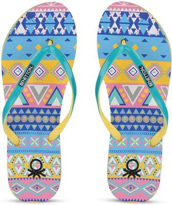 

United Colors of Benetton Flip Flops, Yelow / sky