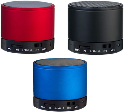 

cloyst SC-06 3 W Portable Bluetooth Speaker(Blue, Black, Red, Stereo Channel), Black;blue;red