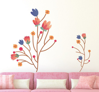 Littlebuds 130 cm Flower Removable Sticker(Pack of 1)