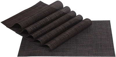 

Jay Jay Rectangular Pack of 6 Table Placemat(Black, Grey, PVC, Polyester)