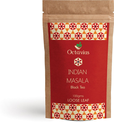 

Octavius Indian Masala Black Tea Pouch Pack Cloves, Ginger, Black Pepper, Cardamom, Spices Masala Tea Tetrapack(100 g)
