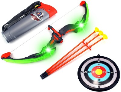 

Emob Children's Archery w/Suction Light Effect Bow and Arrow Dart Playset with Dart Arrows, Holder and Target Board(Multicolor)