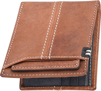 

Accezory Men Brown Genuine Leather Wallet(6 Card Slots), Brown;blue