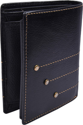 

Accezory Men Black Genuine Leather Wallet(12 Card Slots)